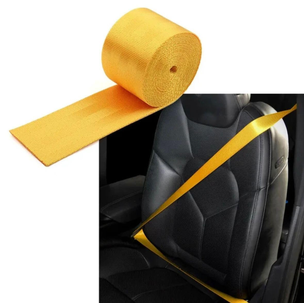 Universal JDM Car 3.6M Seat Belt Webbing Polyester Seat Lap Retractable Nylon Safety Strap