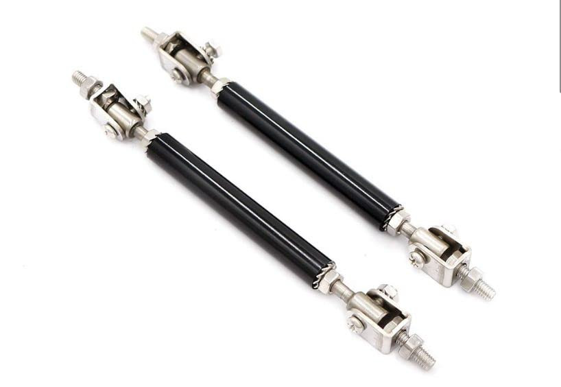 2PCS 3.94"-6.29" Adjust Splitter Rod Front Bumper Lip Splitter Strut Rod Tie Support Bars Universal for All CAR