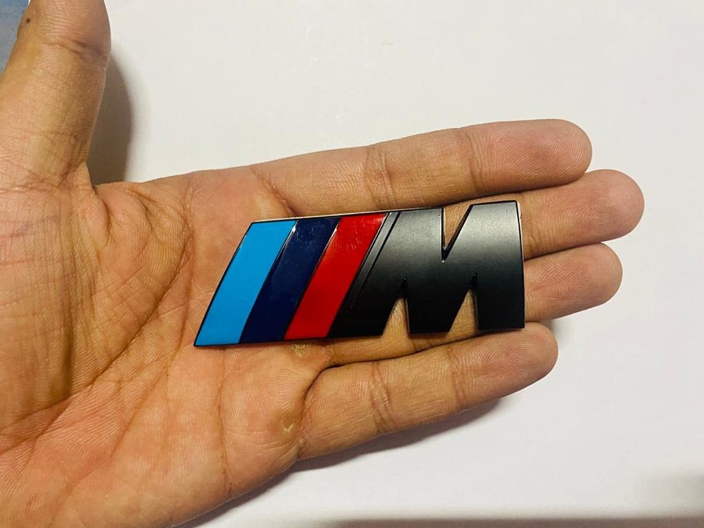 (M-Power) - 1 PC Logo (8.5 x 3cm) Car Metal M-Power MPOWER Logo Car Emblem 3D Badge Auto Racing Sport Sticker Decal