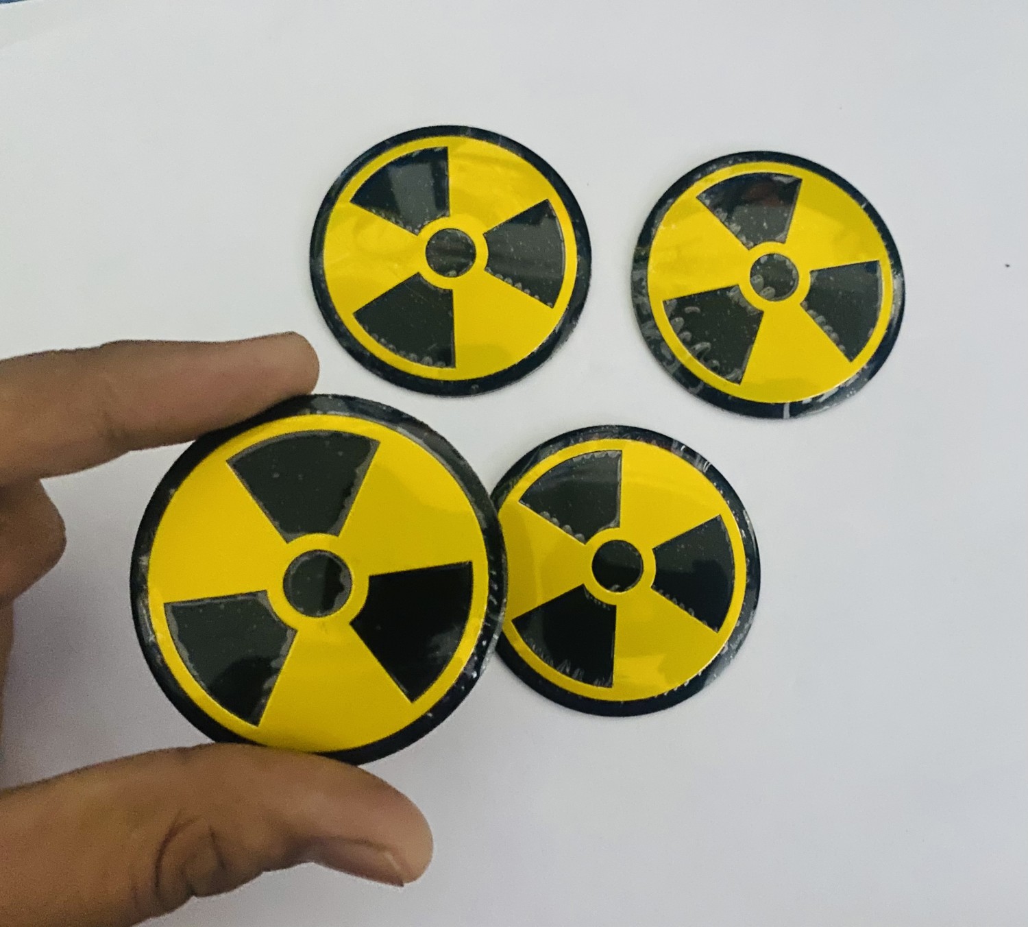 4PC Danger Wheel Sticker 56mm 2INCH Danger Car Wheel Center Hub Cap Caps Badge Sticker Decal.