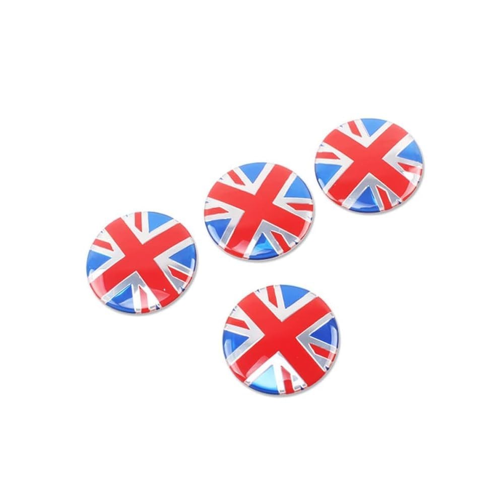 (4PC) - UK Wheel Sticker. UK Sign Emblem (56mm 2INCH) Car Wheel Center Hub Cap Caps Badge Sticker Decal.