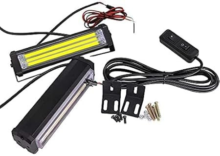 White White 2COB LED BAR Strobe Light 12V 40w/Pair LED Flasher, Mini Light Bar for SUV's 4X4 Trucks etc