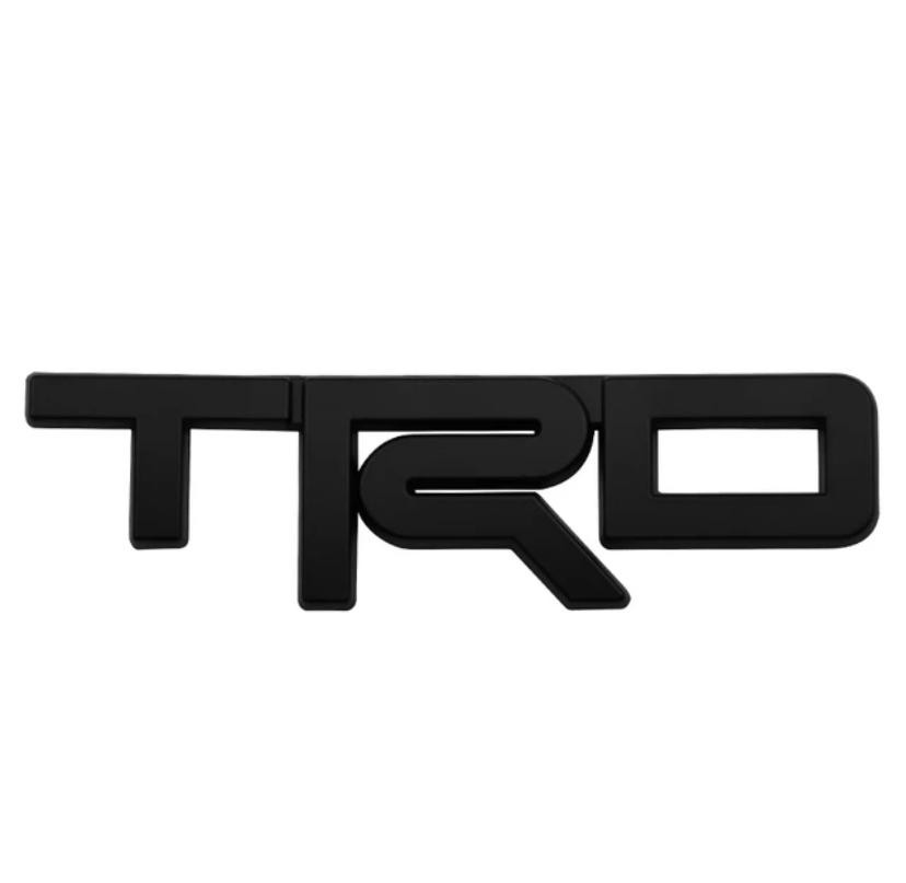 (TRD Small Black Sticker) 12.5 x 3.4Cm Logo Car Bike Metal Logo Car Emblem 3D Badge Auto Racing Sport Sticker