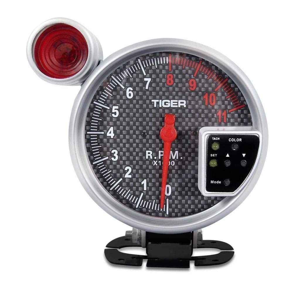 Working RPM Tiger RPM Meter Speedometer Tacho Gauge (Carbon Fibre)