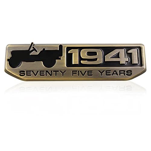 (1941- Golden Sticker) 13 x 5cm Logo Car Bike Metal Logo Car Emblem 3D Badge Auto Racing Sport Sticker